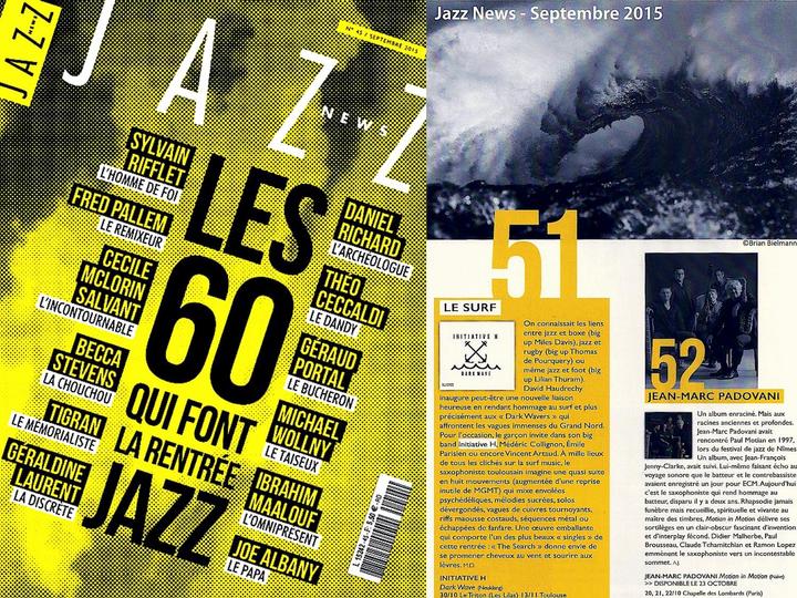 INITIATIVE H featured in Jazz News as one of the 60 best albums of fall 2015